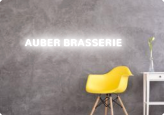 Custom text: AUBER BRASSERIE
